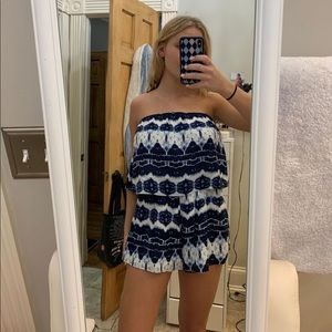 Lily Rain RomperBlue Tye Dye